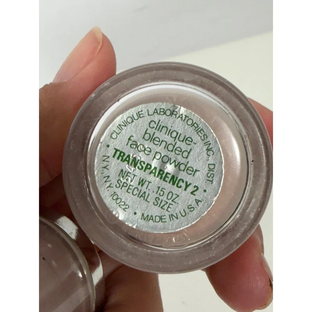 Clinique Blended Face Powder Transparency 2 Special Size 0.15 oz Lot of 2 Jars